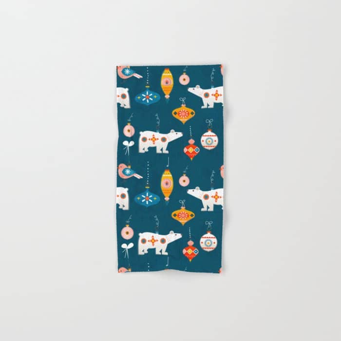 Christmas Retro Decorations No2 Bath Towel