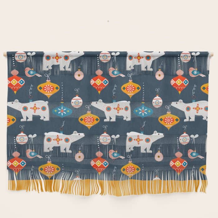 Christmas Retro Decorations No2 Wall Hanging