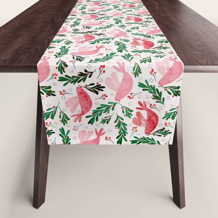 Festive Birds - Christmas Pattern No2 Table Runner