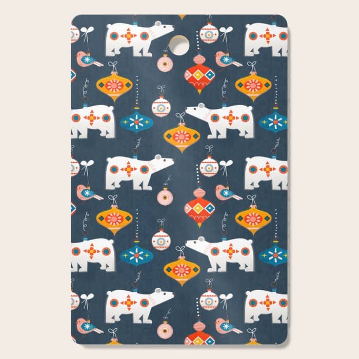 Christmas Retro Decorations No2 Cutting Board