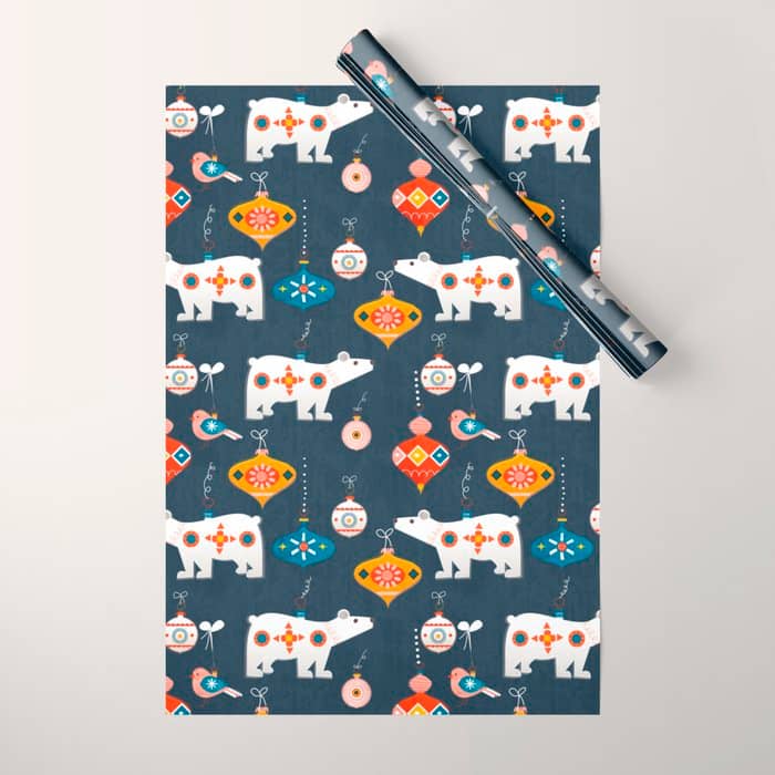 Christmas Retro Decorations No2 Wrapping Paper