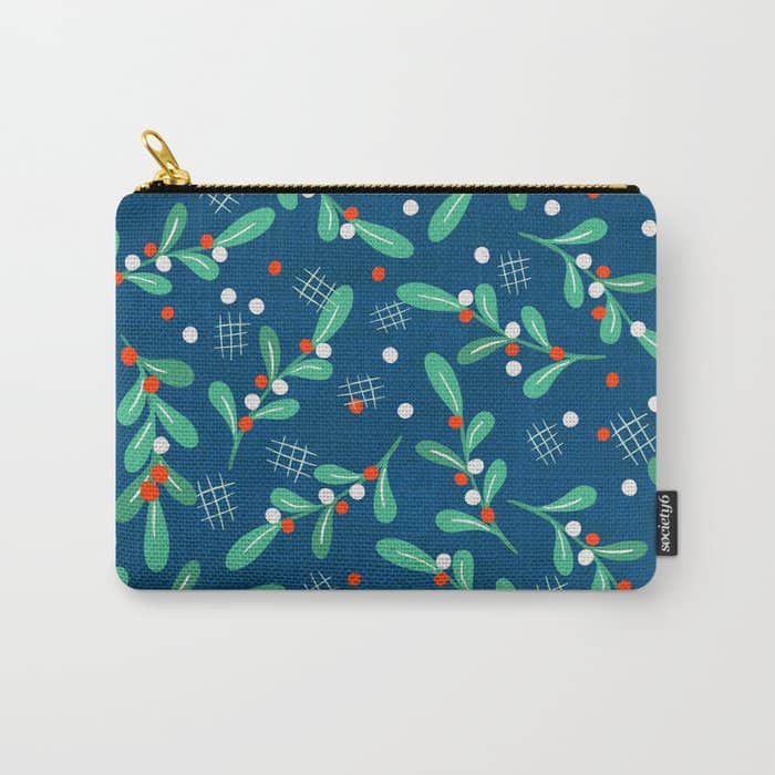 Misseltoe -  Christmas Pattern No1 Carry All Pouch
