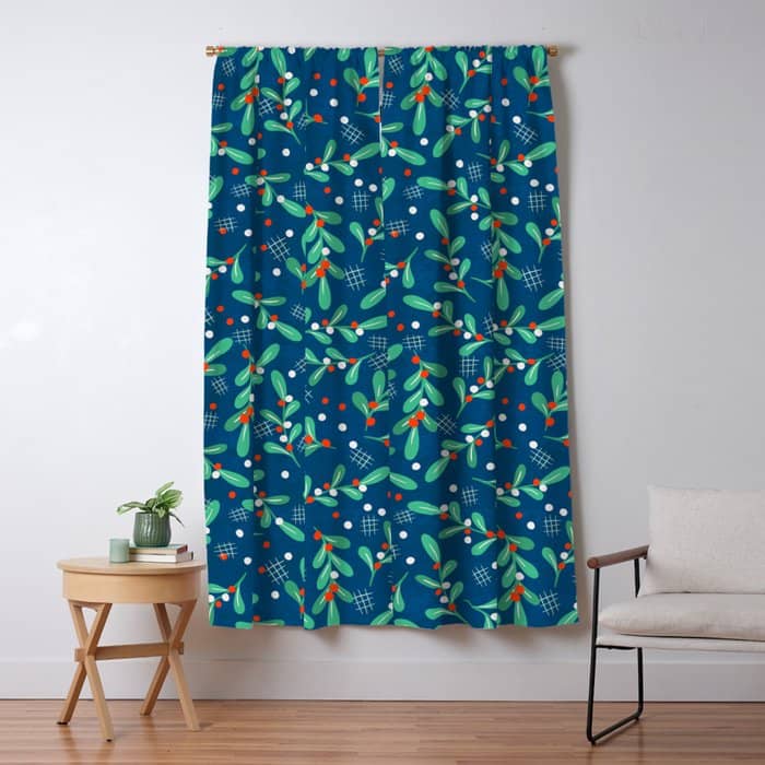 Misseltoe -  Christmas Pattern No1 Window Curtain