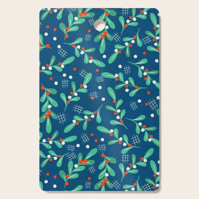 Misseltoe -  Christmas Pattern No1 Cutting Board