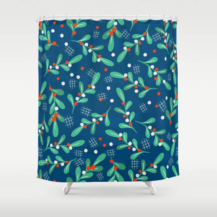 Misseltoe -  Christmas Pattern No1 Shower Curtain