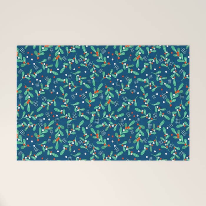 Misseltoe -  Christmas Pattern No1 Welcome Mat
