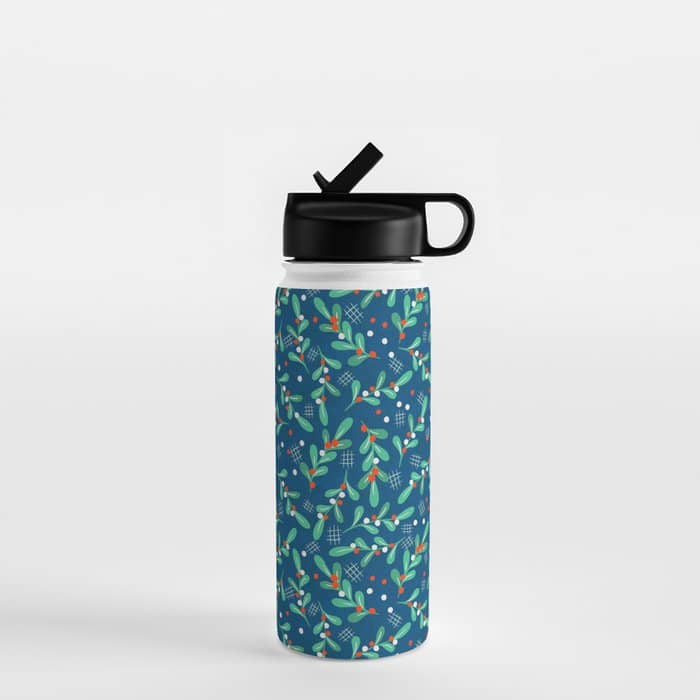 Misseltoe -  Christmas Pattern No1 Water Bottle