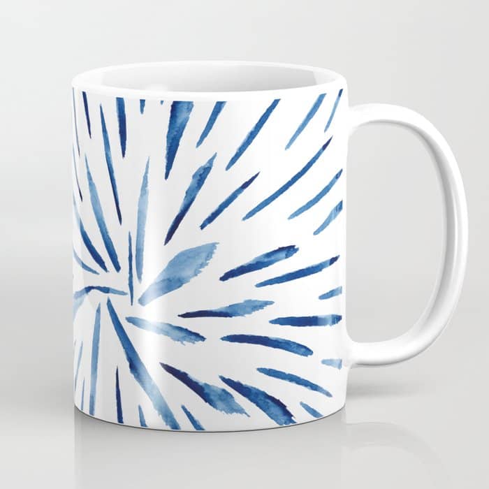 Indigo Sparks | Watercolor Pattern Coffee Mug
