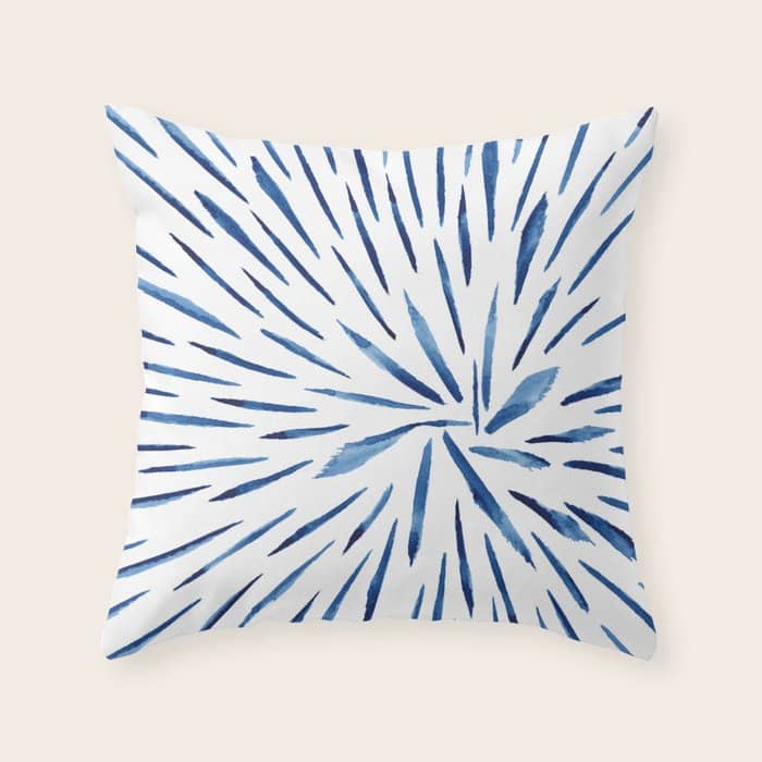 Indigo Sparks | Watercolor Pattern Throw Pillow