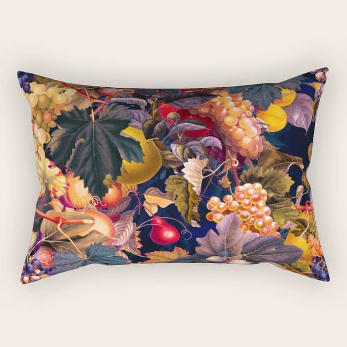 Vintage Fruit Pattern Vi Rectangular Pillow