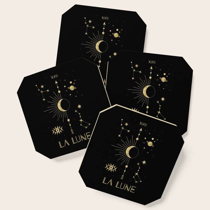 The Moon Or La Lune Gold Edition Coaster
