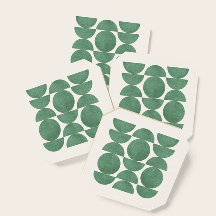Green Retro Scandinavian - Mid Century Modern Coaster