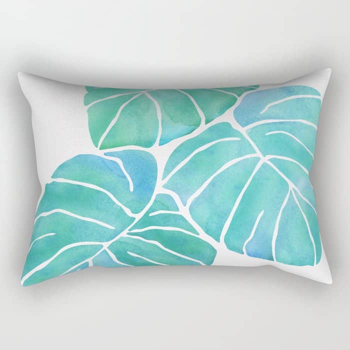 Monstera Tropical Plant Rectangular Pillow