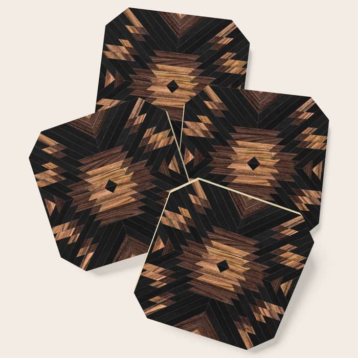 Urban Tribal Pattern No.7 - Aztec - Wood Coaster