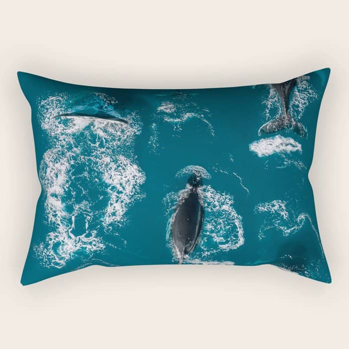 Humpback Whales In The Arctic Rectangular Pillow