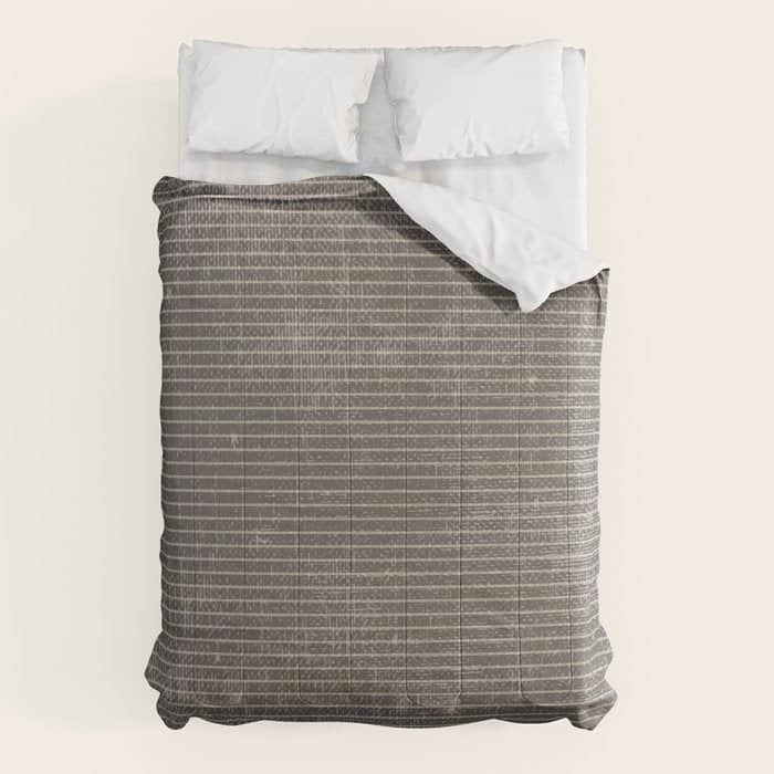 Vintage Pastel Brown Abstract Geometrical Stripes Comforter