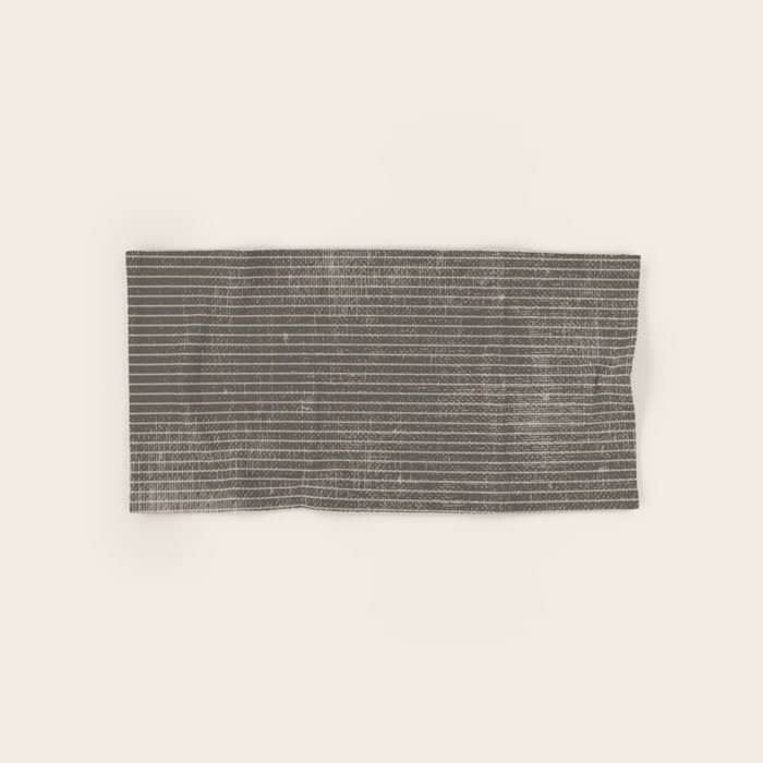 Vintage Pastel Brown Abstract Geometrical Stripes Bath Towel