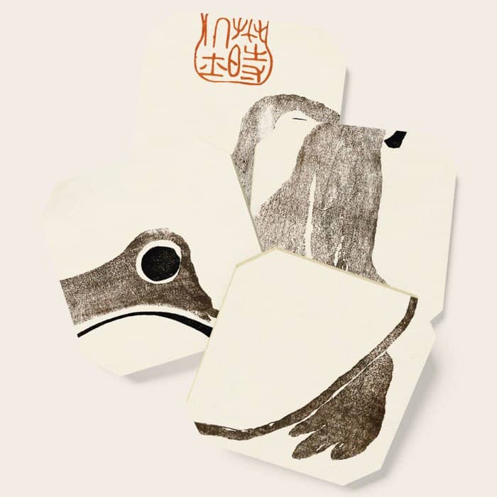 Unimpressed Frog Meika Gafu By Matsumoto Hoji 1814 - Frog Coaster