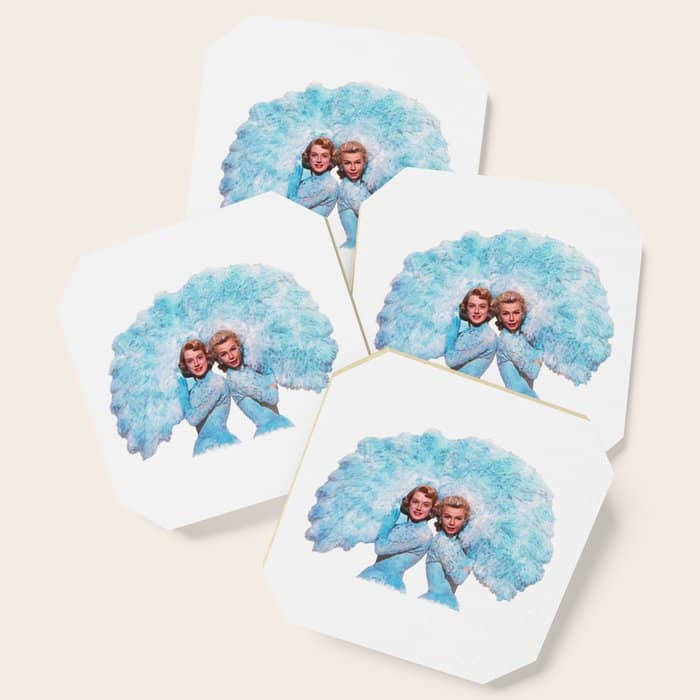 Sisters - White Christmas - Watercolor Coaster