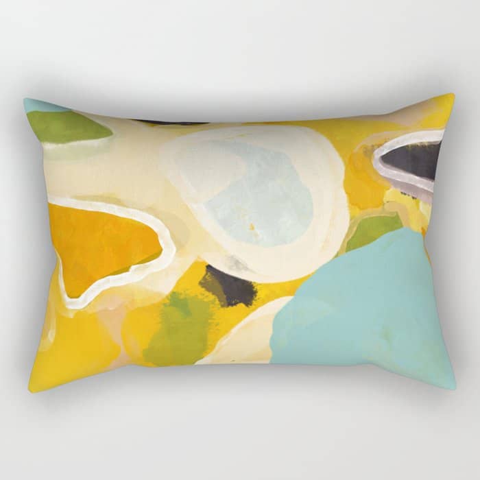 Sunshine Fall Garden Leaves Rectangular Pillow