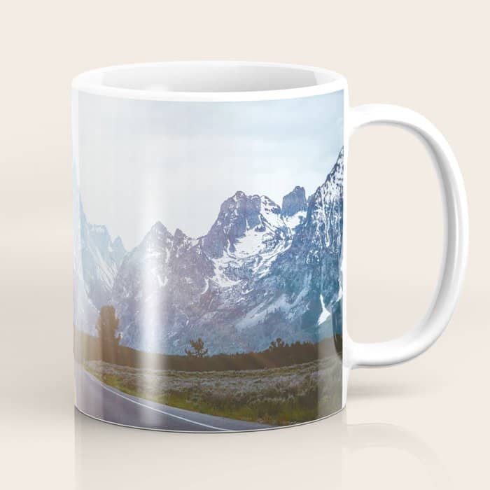 Mountain Road - Grand Tetons Nature Landscape Photography Coffee Mug