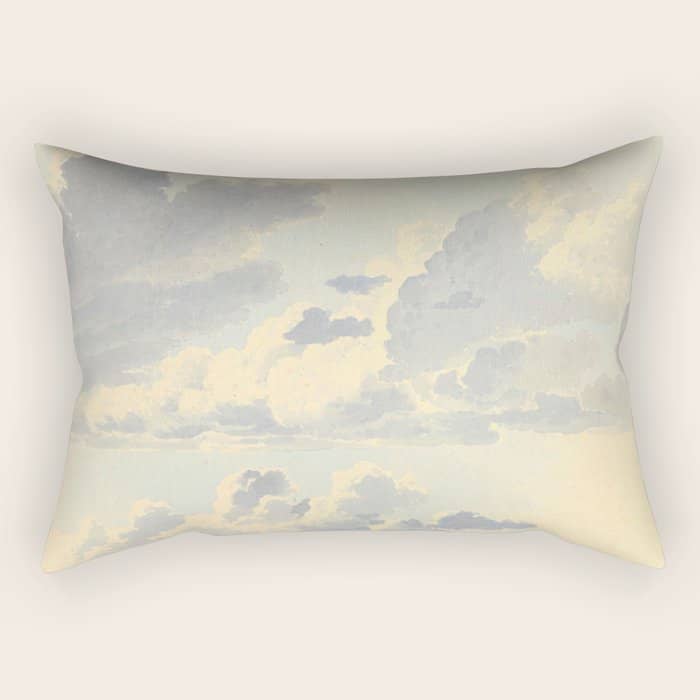 Watercolor Painting Sunrise Clouds Rectangular Pillow