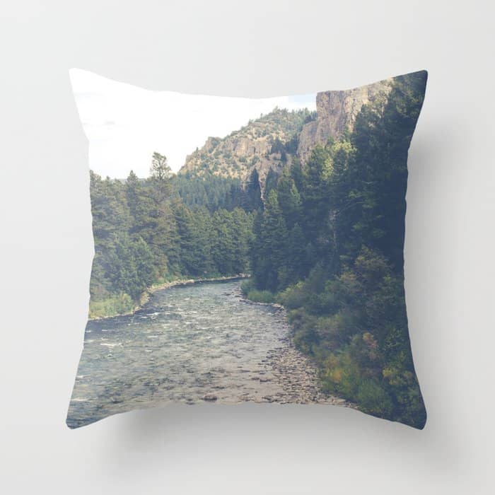 The Montana Collection - A River Runs Through It - Gallatin Canyon Throw Pillow