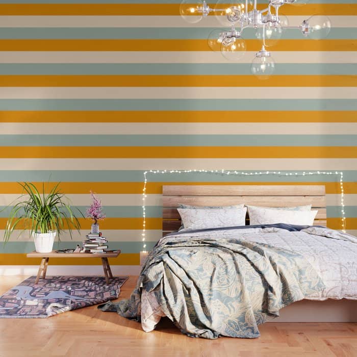 Heracles - Minimal Summer Retro Stripes Wallpaper