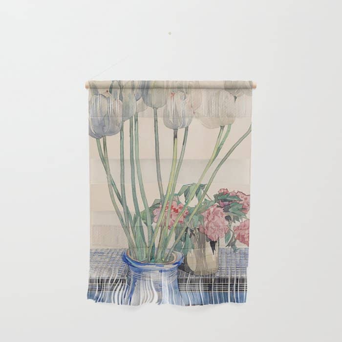 Charles Rennie Mackintosh "White Tulips" Wall Hanging