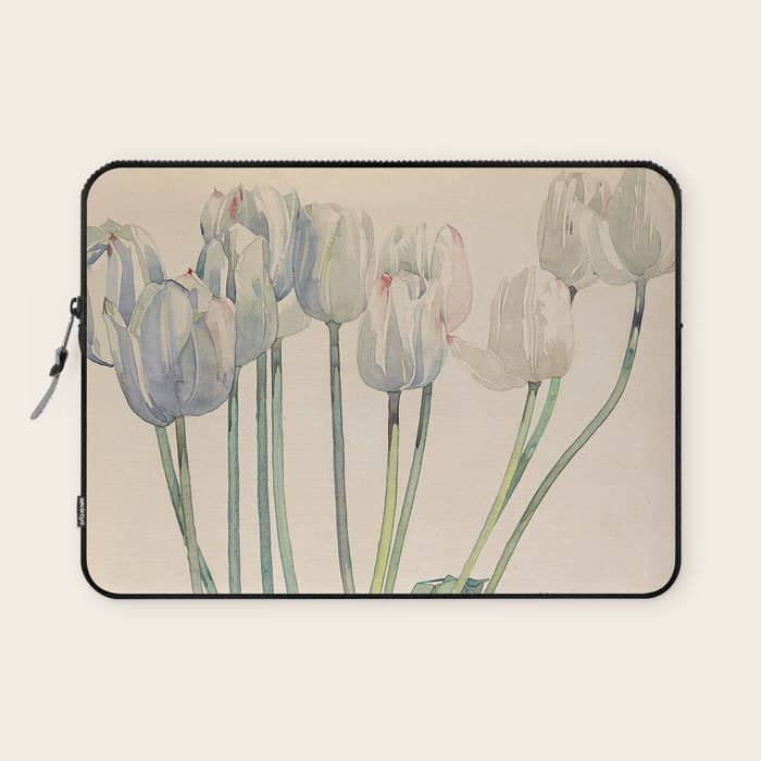 Charles Rennie Mackintosh "White Tulips" Laptop Sleeve