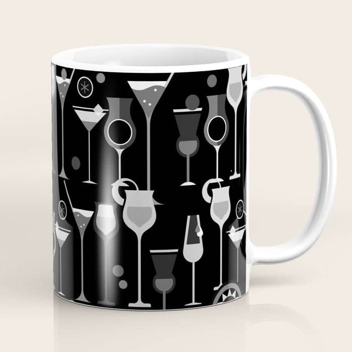 Retro Vintage Cocktail Pattern 3 Coffee Mug