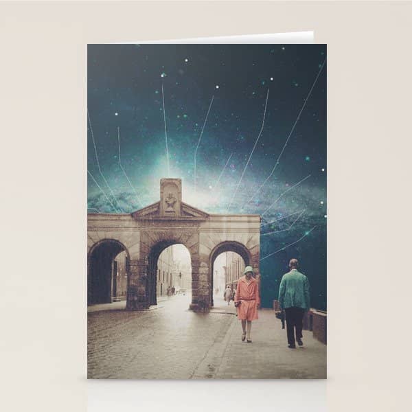 We Met As Time Travellers Stationery Card