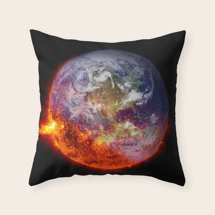 Global Warming Climate Change Throw Pillow