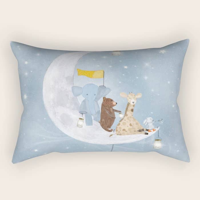 Starlight Wishes With You Rectangular Pillow