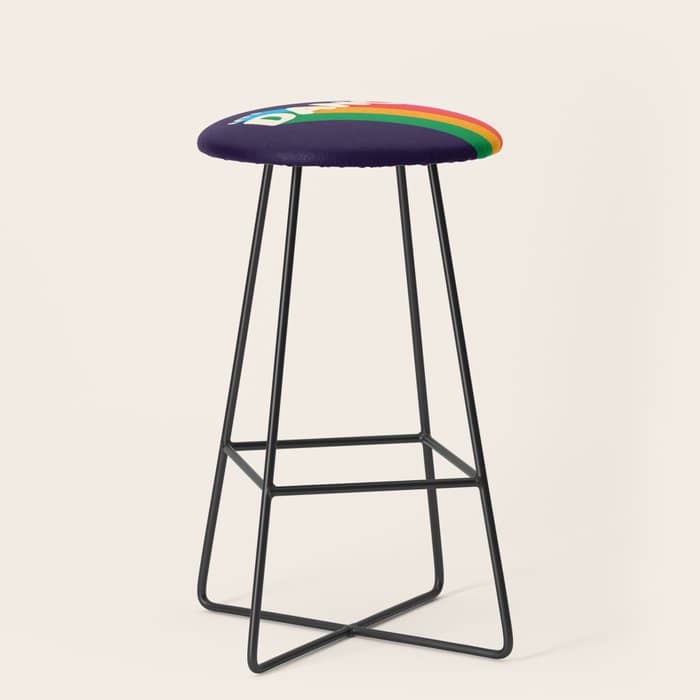 Rainbow Dance Typography- Let'S Dance Stool