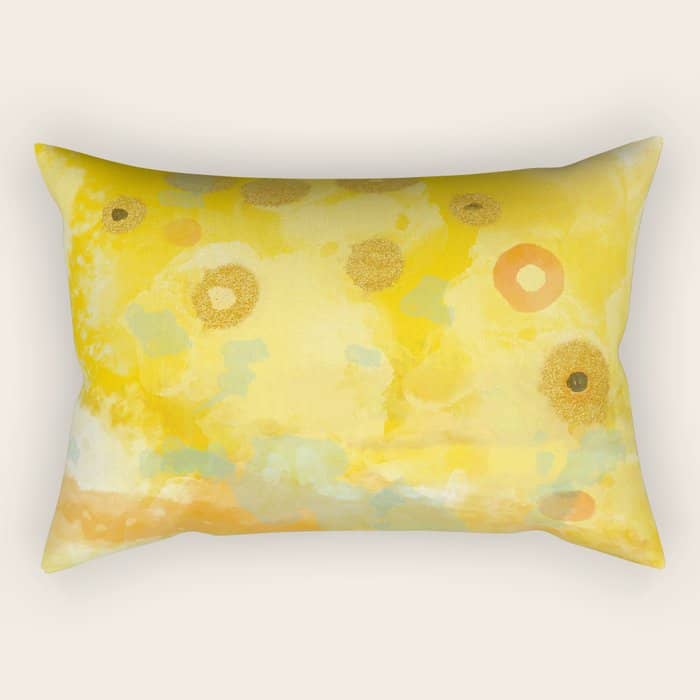 Abstract Autumn With Gold And Warm Light Rectangular Pillow