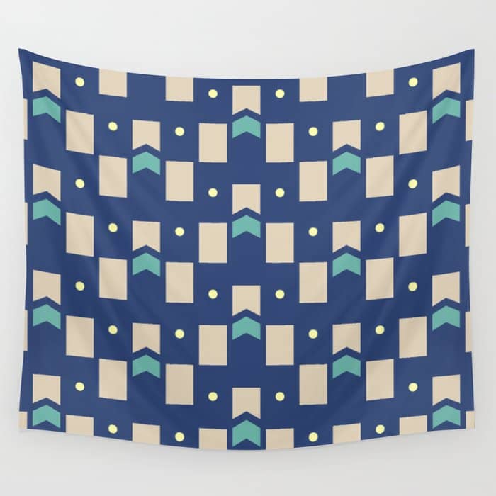 Art Deco Geometric Pattern 272 Wall Tapestry
