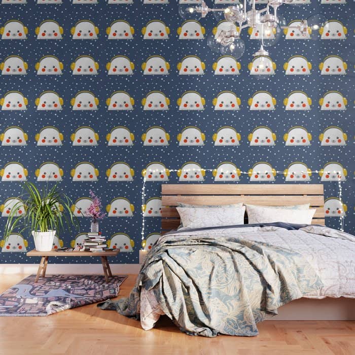 Christmas Baby Seal With Fairy Lights Wallpaper