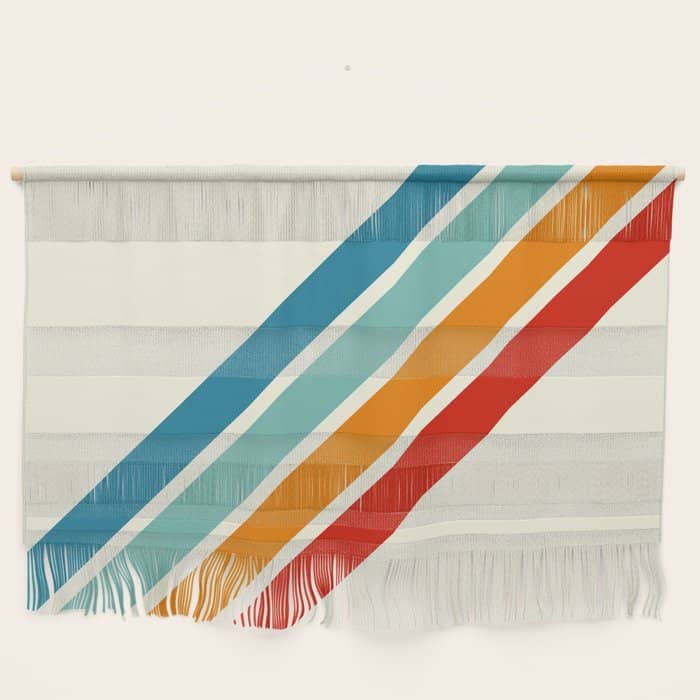 Alator - Classic 70s Retro Summer Stripes Wall Hanging