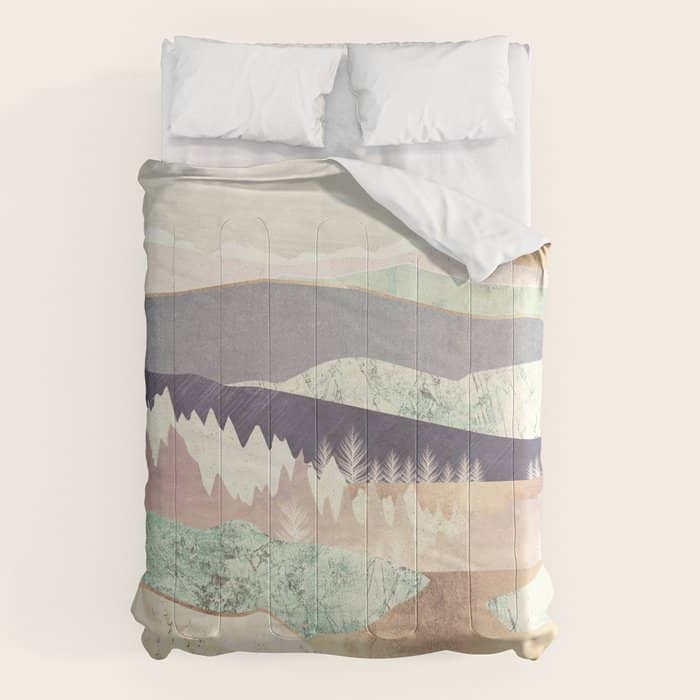 Golden Spring Reflection-Horizontal Muted Comforter