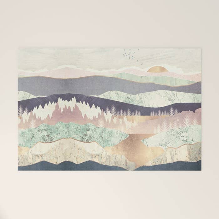 Golden Spring Reflection-Horizontal Muted Welcome Mat
