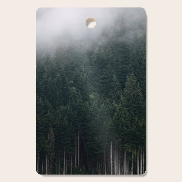 Mystic Pines - A Forest In The Fog Cutting Board