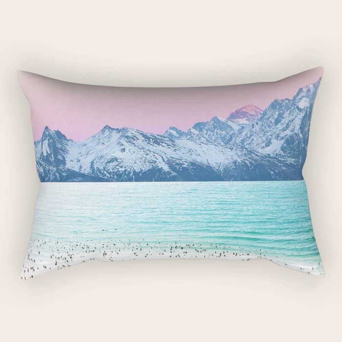 The Island, Pastel Tropical Beach, Travel Nature Landscape, Surrealism Photography Summer Rectangular Pillow