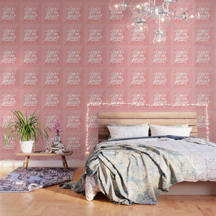 Can I Get An Amen? - Blush Pink Palette Wallpaper