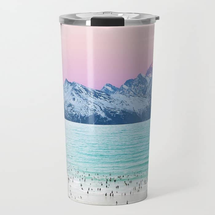 The Island, Pastel Tropical Beach, Travel Nature Landscape, Surrealism Photography Summer Travel Mug