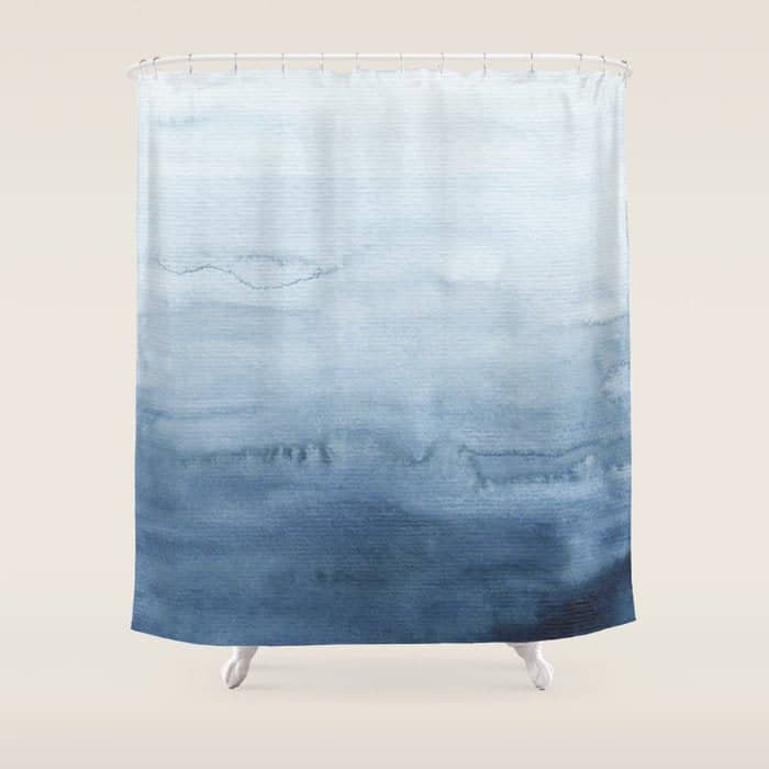 Indigo Abstract Painting | No. 4 Shower Curtain