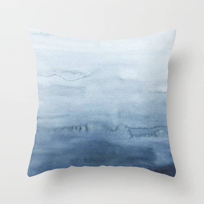 Indigo Abstract Painting | No. 4 Throw Pillow