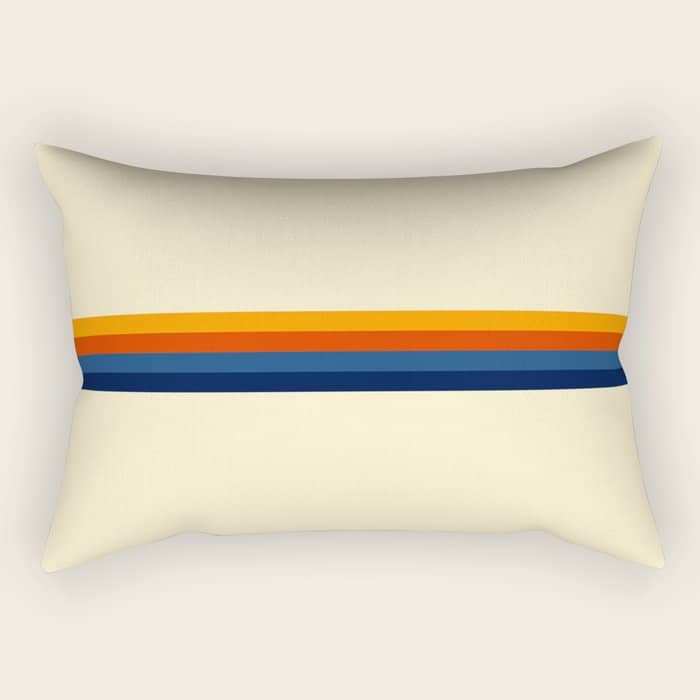 Retro Stripes Summer Of Love Rectangular Pillow