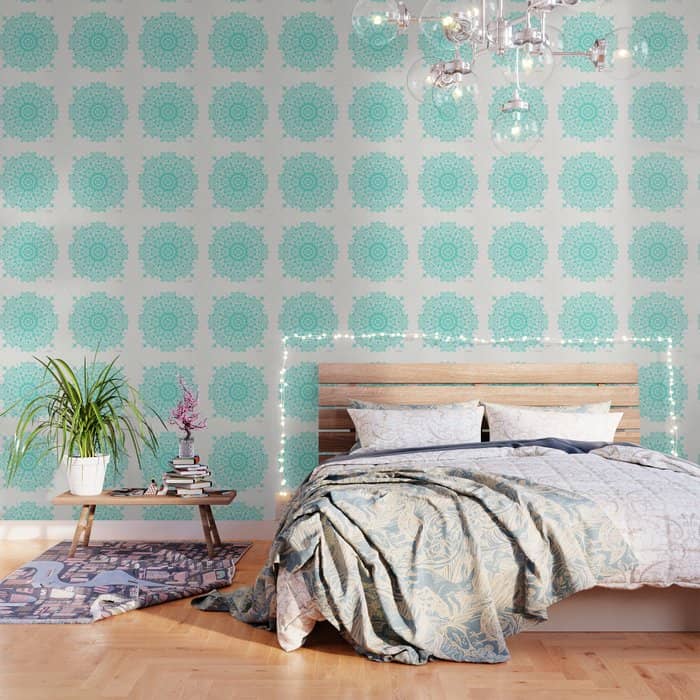 Moroccan Mandala - Turquoise Palette Wallpaper