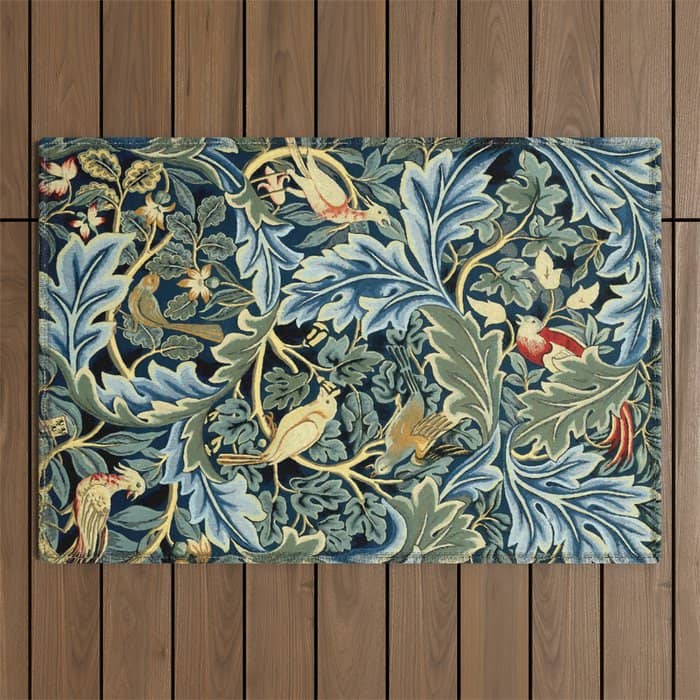 William Morris "Birds And Acanthus" Outdoor Rug